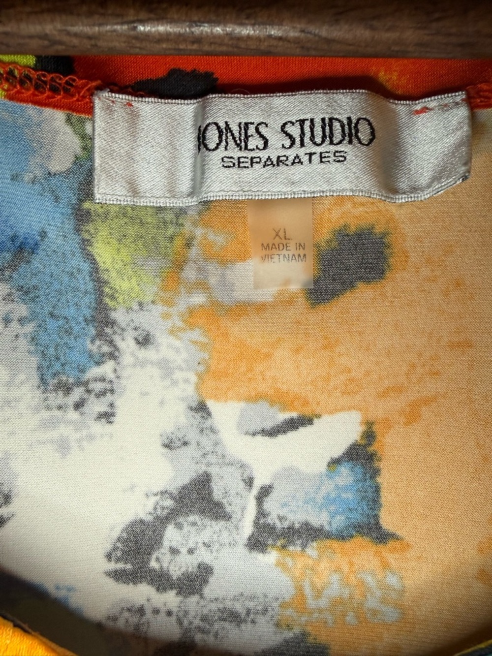 Vibrant Multicolor Abstract Print Sleeveless Top - - Picture 6 of 7